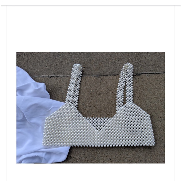 custom beaded crop cami top - Picture 2 of 2